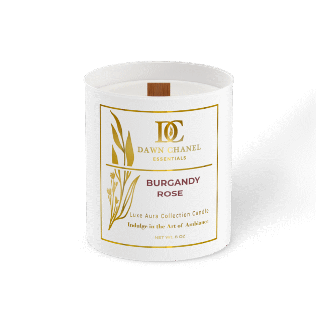 Burgundy Rose Candle
